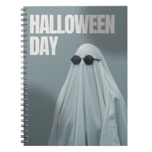 Cool Ghost Halloween-Notitieboek - Minimal Funny D Notitieboek