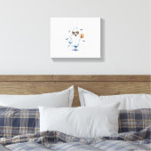 Cool Ghost Halloween vibes Canvas Afdruk (Insitu (Slaapkamer))