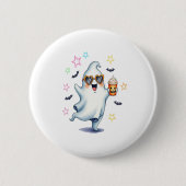 Cool Ghost Halloween vibes Ronde Button 5,7 Cm (Voorkant)