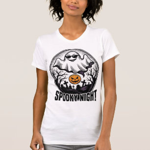 Cool Ghost Halloween Vintage Gravure T-shirt Kunst