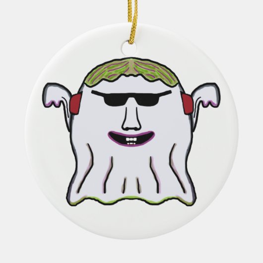 Cool Ghost Keramisch Ornament (Voorkant)