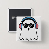 Cool Ghost Vierkante Button 5,1 Cm (Voorkant /achterkant)