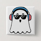 Cool Ghost Vierkante Button 5,1 Cm (Voorkant)
