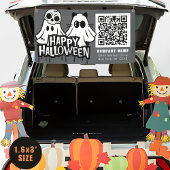 Cool Ghosts Happy Halloween QR Zakelijk Spandoek