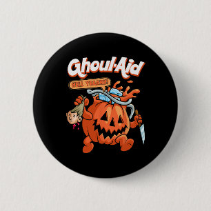 Cool Ghoul Aid Funny Ghoul Pumpkin Cute Meme Hallo Ronde Button 5,7 Cm