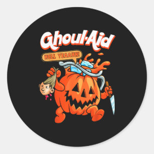 Cool Ghoul Hulp Grappige Ghoul Pompoen Schattig Me Ronde Sticker