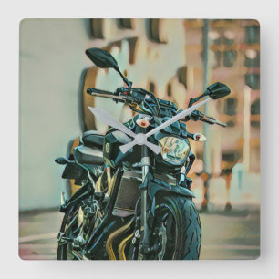 Cool giften voor motorrijders vierkante klok