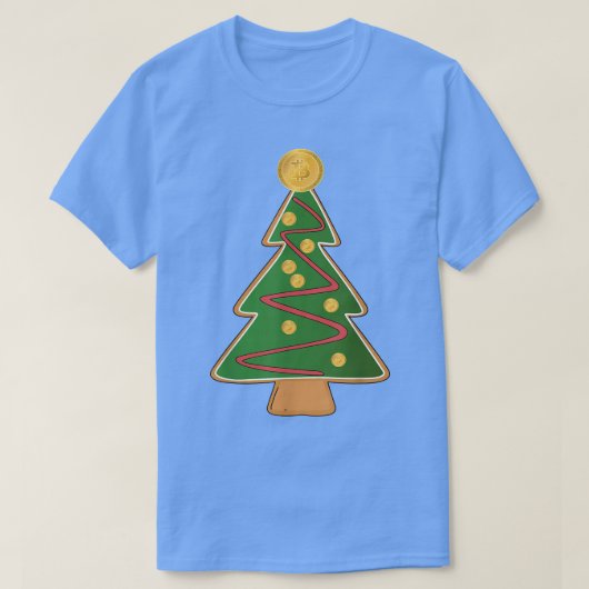 Cool Ginger Bread Bitcoin Kerstmis - Funny App T-shirt (Design voorkant)