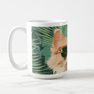 Cool Ginger Cat Vacation Vibes esthetisch Koffiemok