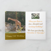 Cool Giraffe, Happy 12th Birthday, kaart (Binnen)