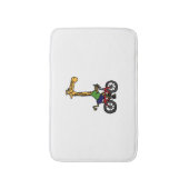 Cool Giraffe Rijden Fiets Badmat (Voorkant Verticaal)
