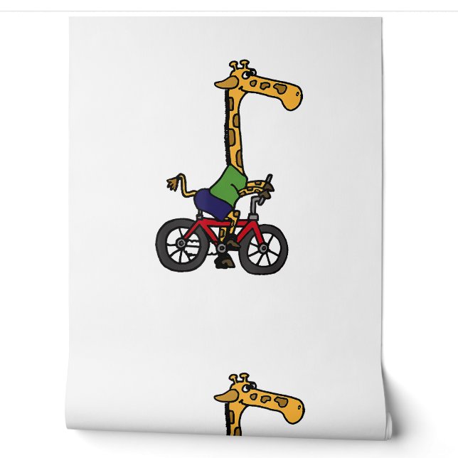 Cool Giraffe Rijden Fiets Behang (Afrollen)