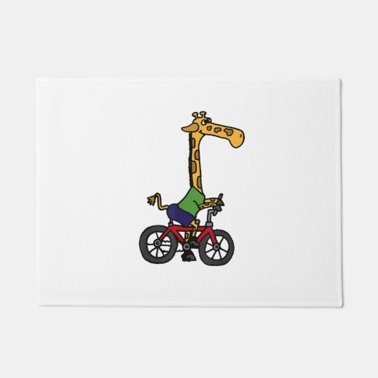 Cool Giraffe Rijden Fiets Deurmat (Voorkant)