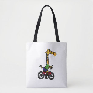Cool Giraffe Rijden Fiets Draagtas