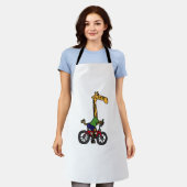 Cool Giraffe Rijden Fiets Schort (Gedragen)