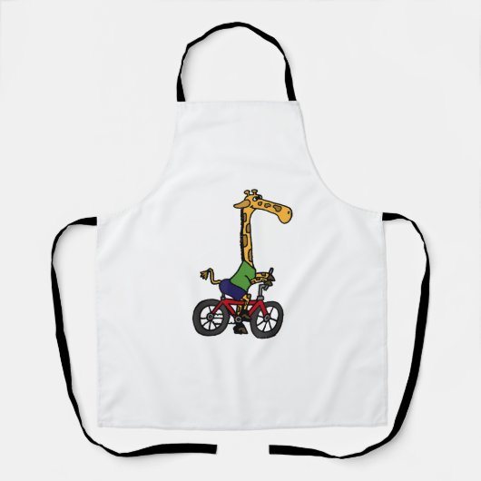 Cool Giraffe Rijden Fiets Schort (Voorkant)