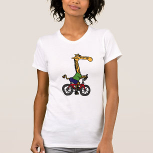 Cool Giraffe Rijden Fiets T-shirt