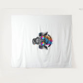 Cool Giraffe Zonnebril Hoofdtelefoon Giraffes Wandkleed (Voorkant (horizontaal))