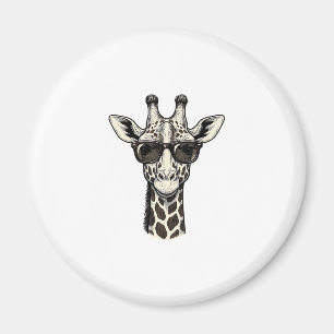 Cool Giraffe Zonnebril Vintage Graveer Shirt_1 Magneet