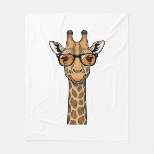 Cool Giraffe Zonnebril Vintage Graveer Shirt De Fleece Deken