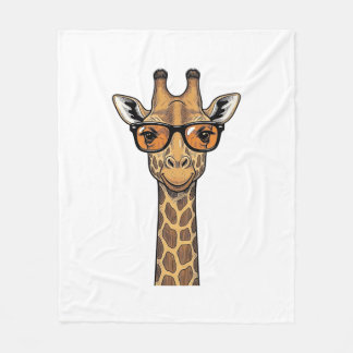 Cool Giraffe Zonnebril Vintage Graveer Shirt De Fleece Deken