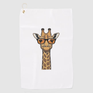Cool Giraffe Zonnebril Vintage Graveer Shirt De Golfhanddoek