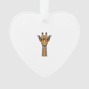 Cool Giraffe Zonnebril Vintage Graveer Shirt De Ornament