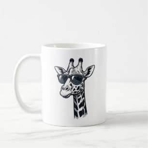 Cool Giraffe Zonnebril Vintage Gravering T-Shirt_ Koffiemok