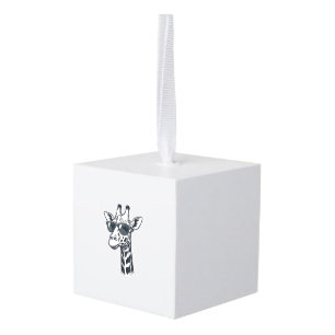 Cool Giraffe Zonnebril Vintage Gravering T-Shirt_ Kubus Ornament
