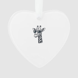 Cool Giraffe Zonnebril Vintage Gravering T-Shirt_ Ornament