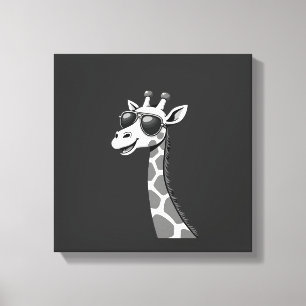 Cool giraffekunst voor mannen vrouwen kinderen die canvas afdruk