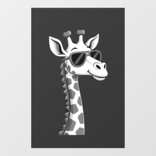 Cool giraffekunst voor mannen vrouwen kinderen die raamsticker