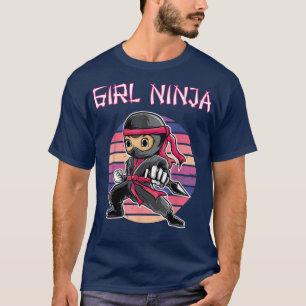 Cool Girl Ninja Spy Theme Party Crew voor meisjes T-shirt