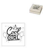 Cool Girl Rubberstempel (Gestempeld)