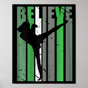 Cool Girls Kickboksen Verjaardag Vintage Kick Box  Poster