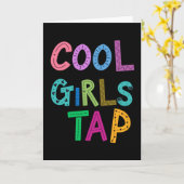 Cool Girls Tap Danser Vrouwen Kinder Kaart (Gele Bloem)