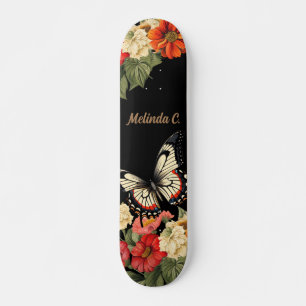 Cool Girly Bloemen Vlinder Schaats Deck Skateboard