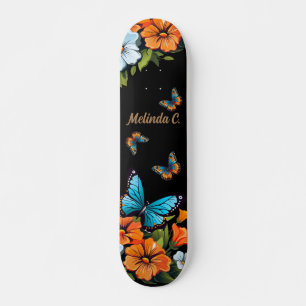 Cool Girly Bloemen Vlinder Schaats Deck Skateboard