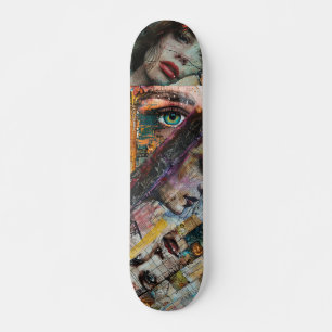 Cool Girly Decoupage Geïnspireerd Collage Skateboard