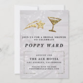 Cool Glam Glitter Metallic Disco Vrijgezellenfeest Kaart (Achterkant)