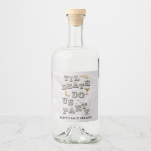 Cool Glam Glitter Tequila Disco Bachelorette Likeurfles Etiket