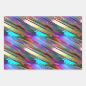 Cool glanzend kleurrijk chroom blauw groen goud pa inpakpapier vel (Voorkant 2)