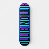 Cool Glitch Blue Ollie Nollie Skateboard Deck (Voorkant)