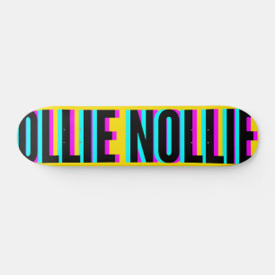 Cool Glitch clair Ollie Jaune Nollie Skateboard