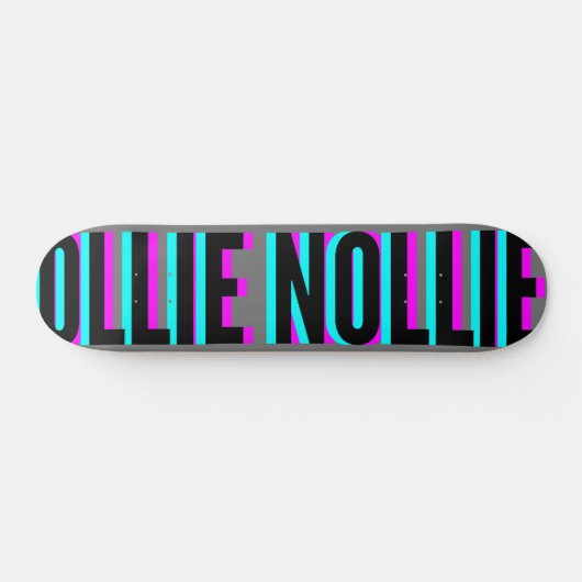 Cool Glitch Grey Ollie Nollie Skateboard Deck (Horizontaal)