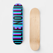 Cool Glitch Light Blue Ollie Nollie Skateboard (Recto)