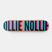 Cool Glitch Oranje Ollie Nollie Skateboard Deck (Horizontaal)