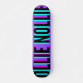 Cool Glitch Paars Ollie Nollie Skateboard Deck (Voorkant)