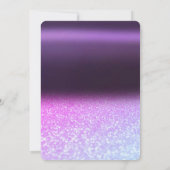 Cool Glitter Bokeh, Dress, Tiara, Paars Sweet 17 Kaart (Achterkant)