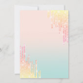 Cool Glitter Drips Ombre Sweet 16 Kaart (Achterkant)
